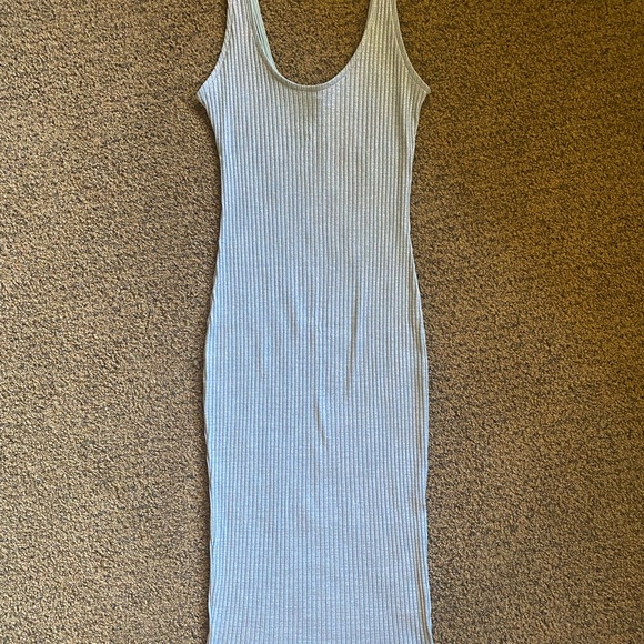 Bump Biddy Maternity Barbie Bodycon Dress Blue Metallic - Picture 2 of 3